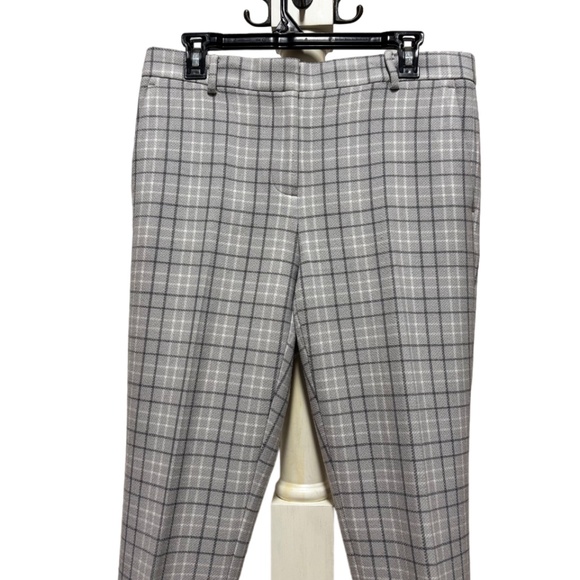 Ann Taylor | Women's Gray Plaid Tapered Pants - Picture 1 of 7